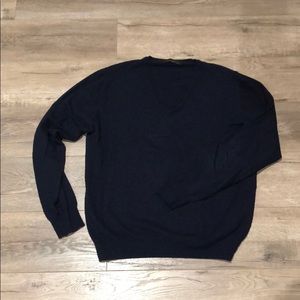 Navy Blue V-neck Sweater